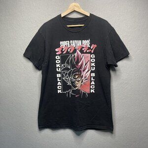 Dragon Ball Super Goku Black Super Saiyan Rosé Graphic T-Shirt L Anime Black